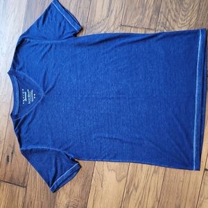 Lucky Brand Men's Blue Distressed TShirt, Size Medium